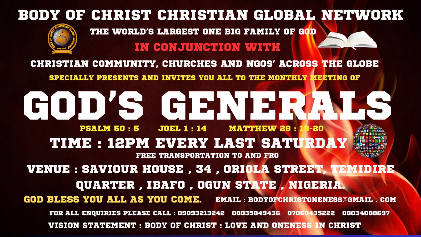 JOIN US FOR GOD’S GENERALS ONSITE MEETING